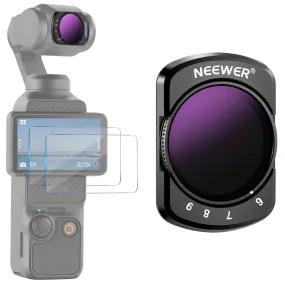 NEEWER Magnetic 6-9 Limited Stops Variable ND64-512 Filter for DJI Osmo Pocket 3