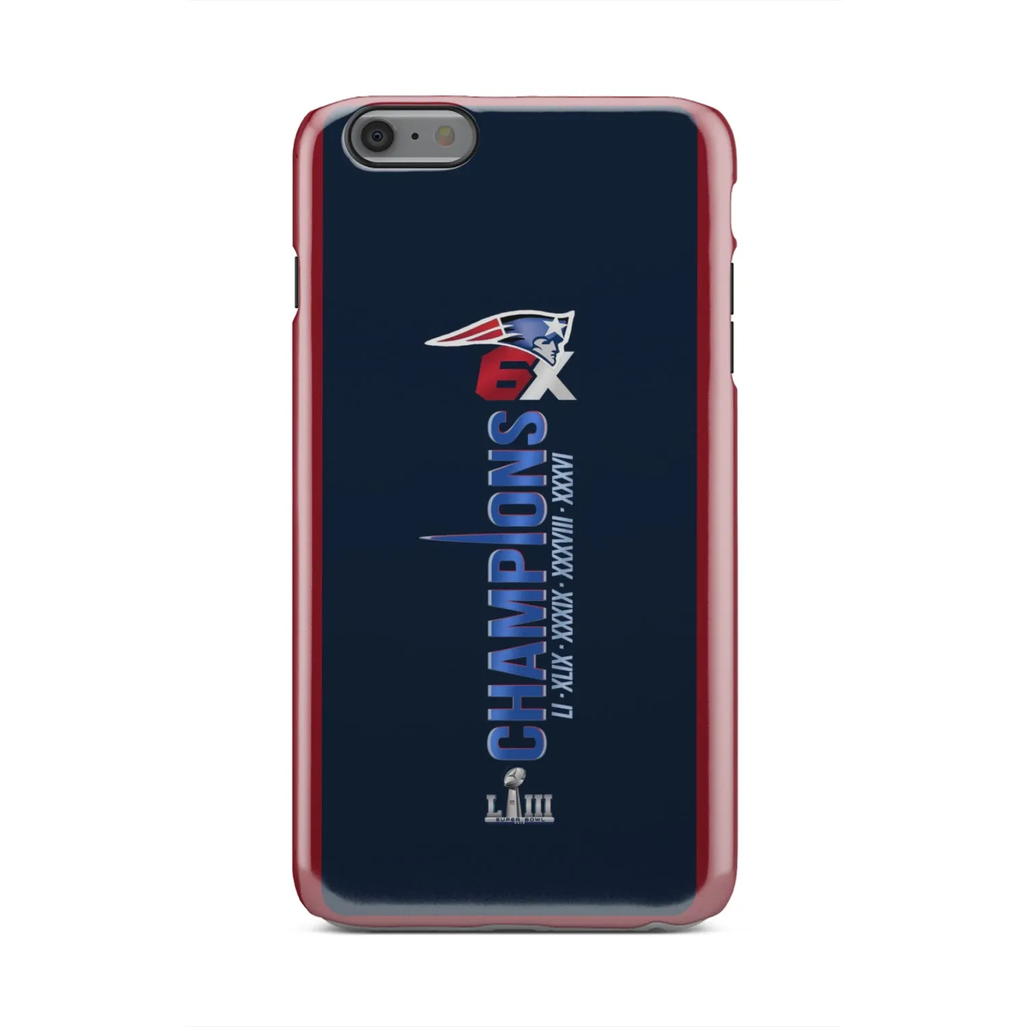 New england patriots Fan 6X champions Tough Phone Case iPhone 13 mini/Pro/Pro Max/12/11/Galaxy All Models