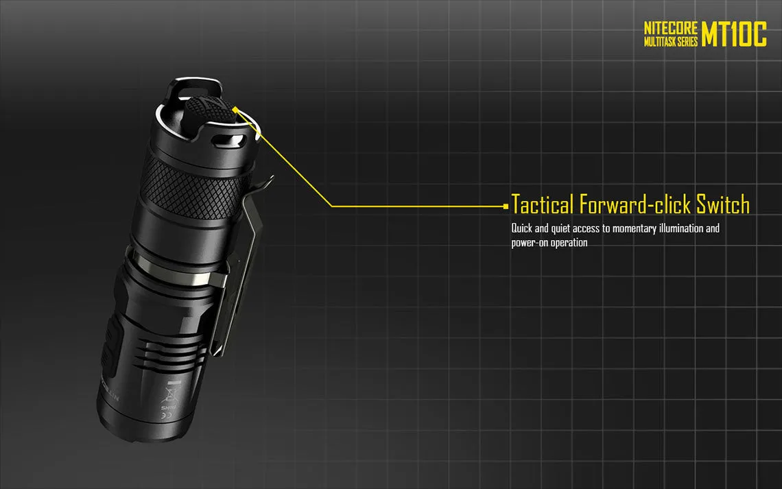 Nitecore MT10C CREE XM-L2 U2 LED Flashlight - 920 Lumens