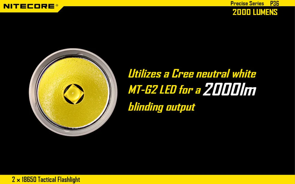 Nitecore P36 Precise 2000 Lumens LED Flashlight