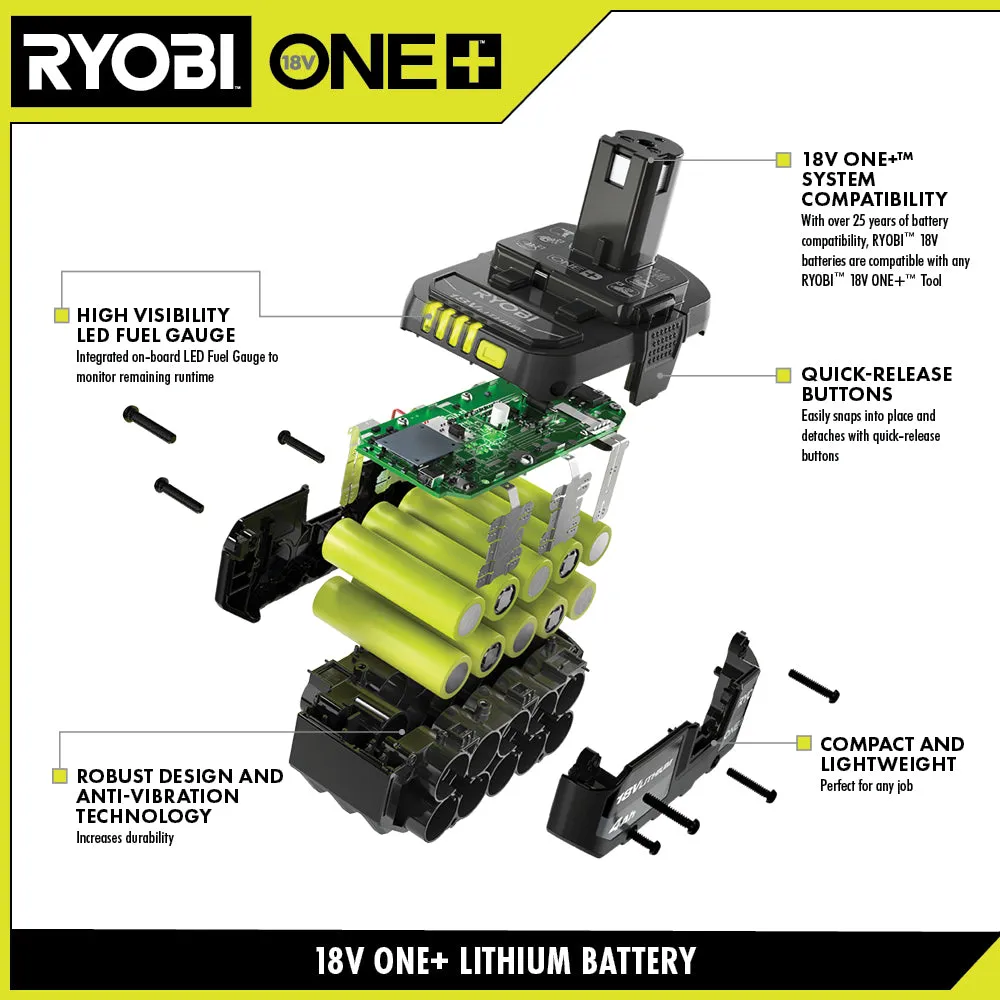 Open Box -  RYOBI ONE  18V Lithium-Ion 1.5 Ah Battery