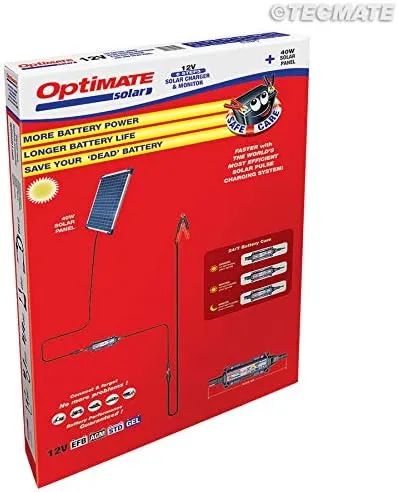 OptiMate Solar Duo - 12V Battery Charger/Optimiser with 40W Solar panel