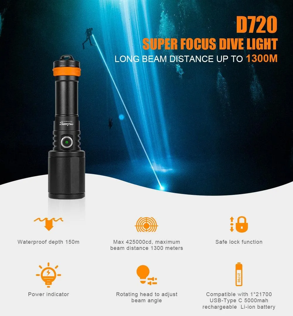 OrcaTorch D720 Dive Light