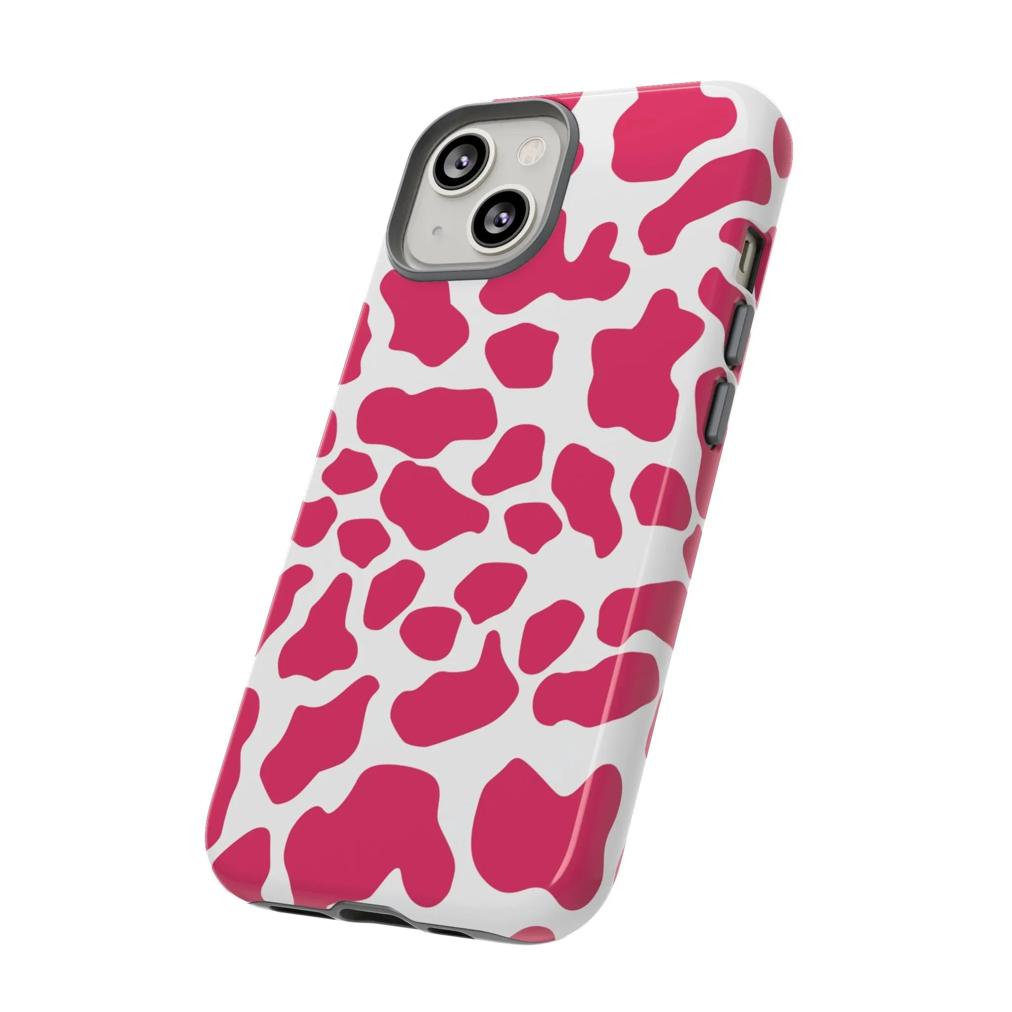 Pink Cow Print Cellphone Case iPhone Samsung Google