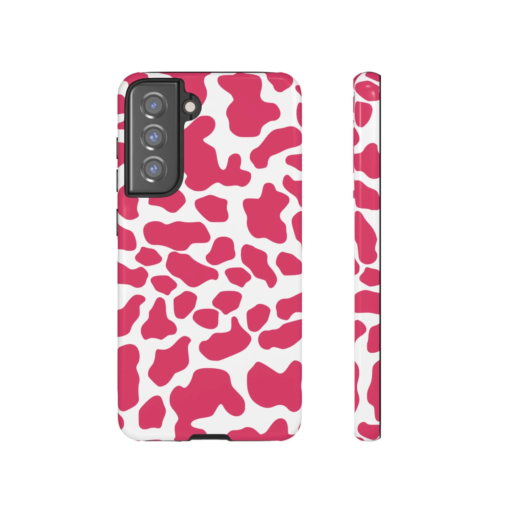 Pink Cow Print Cellphone Case iPhone Samsung Google