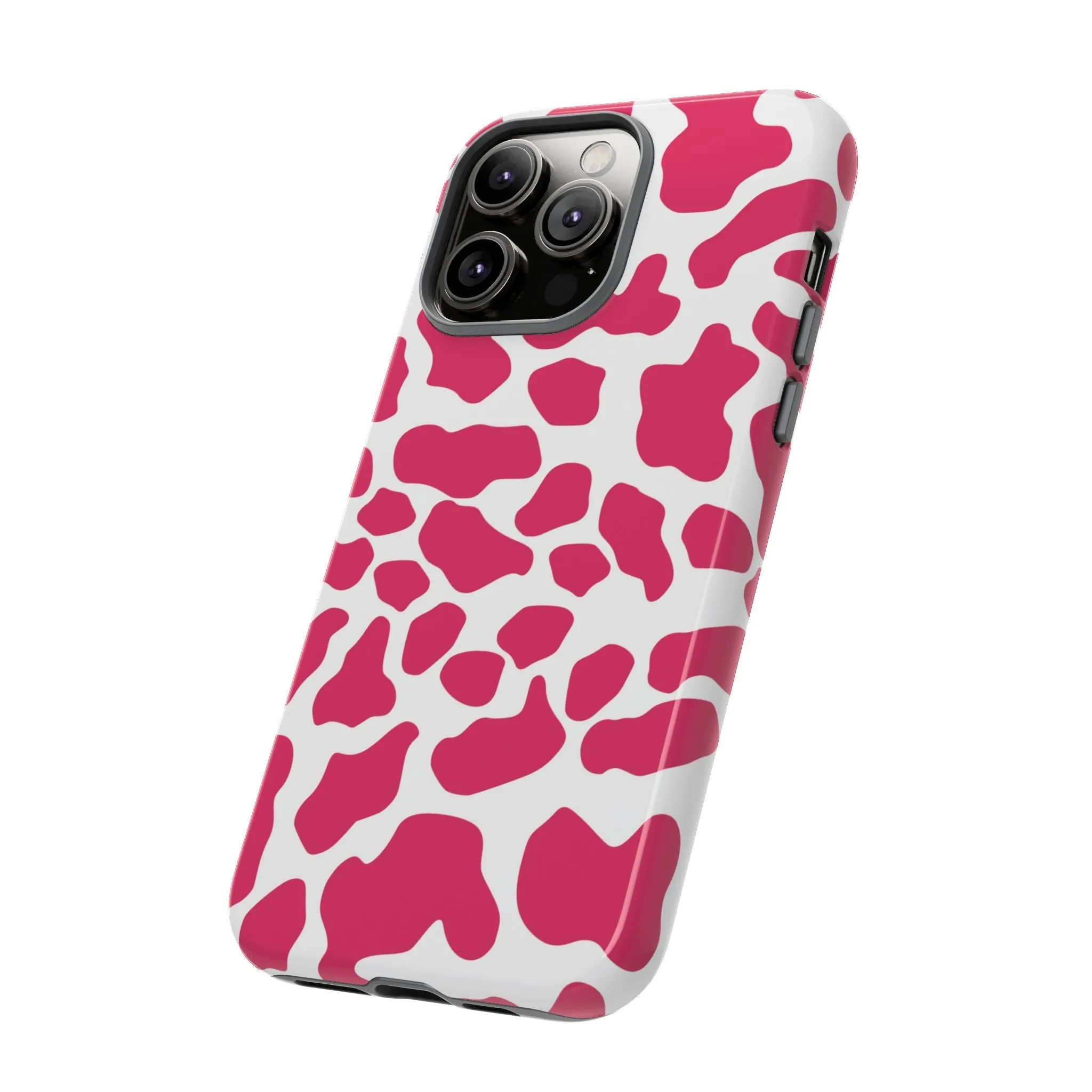 Pink Cow Print Cellphone Case iPhone Samsung Google