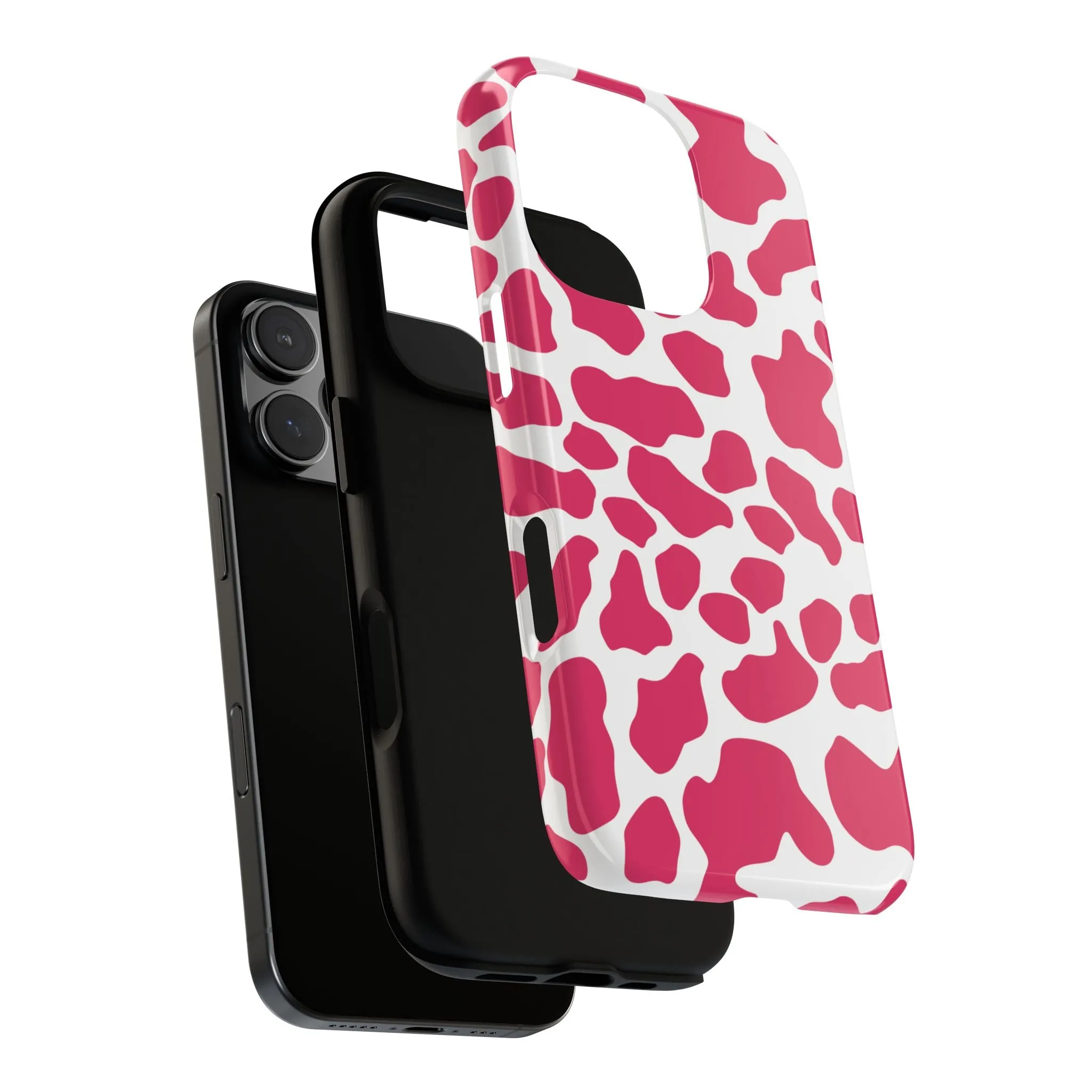 Pink Cow Print Cellphone Case iPhone Samsung Google