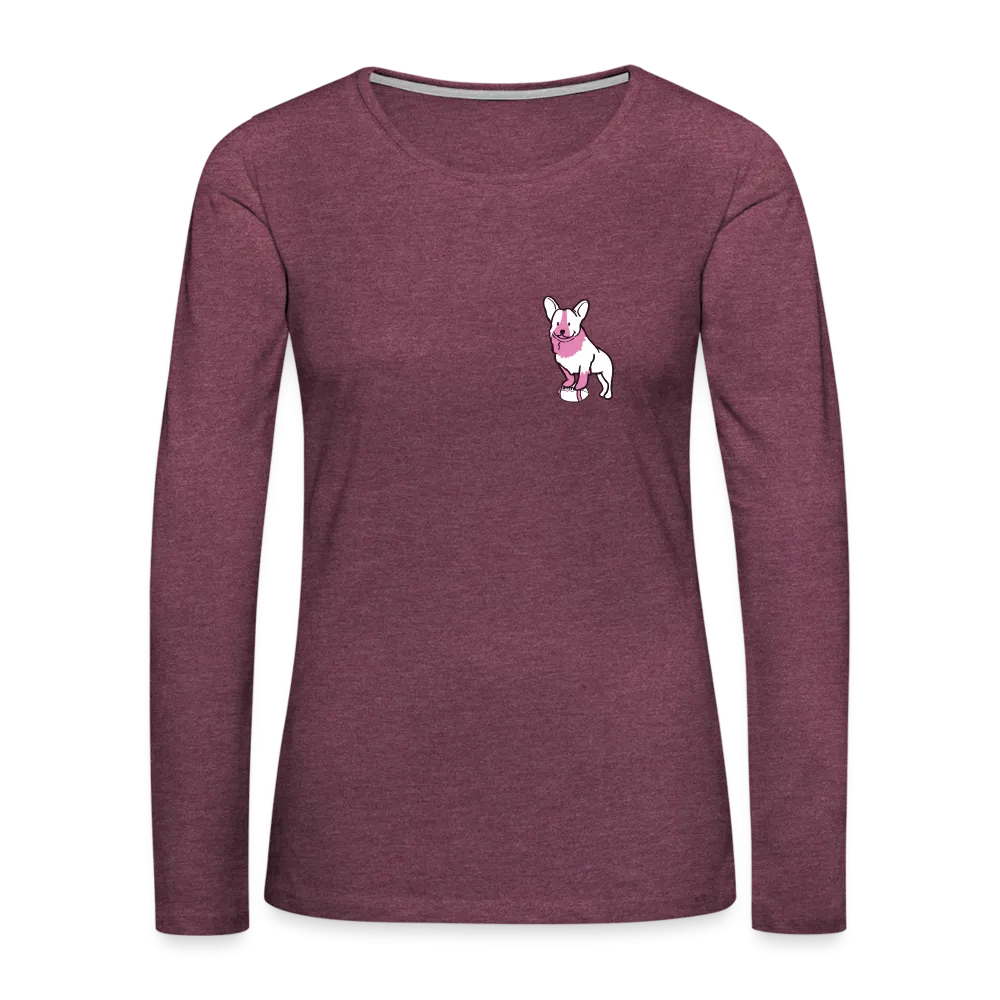 Pink Puppy Love Contoured Premium Long Sleeve T-Shirt