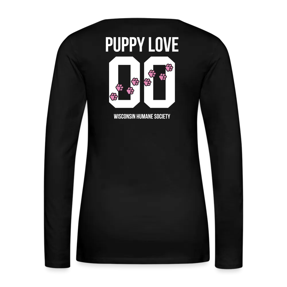 Pink Puppy Love Contoured Premium Long Sleeve T-Shirt