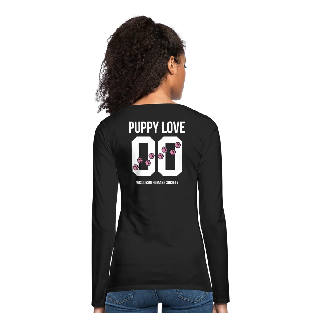 Pink Puppy Love Contoured Premium Long Sleeve T-Shirt