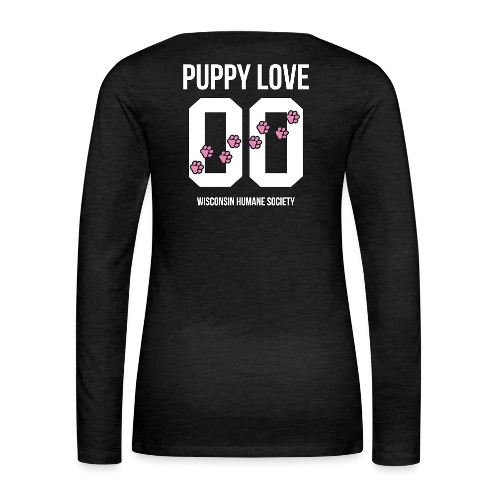 Pink Puppy Love Contoured Premium Long Sleeve T-Shirt