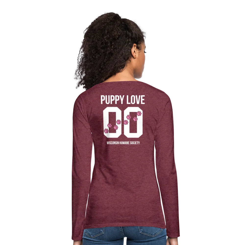 Pink Puppy Love Contoured Premium Long Sleeve T-Shirt