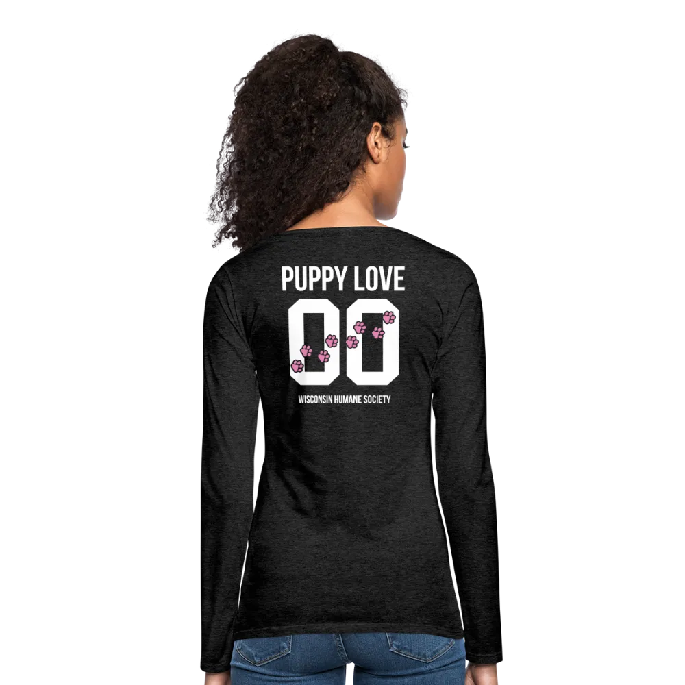 Pink Puppy Love Contoured Premium Long Sleeve T-Shirt