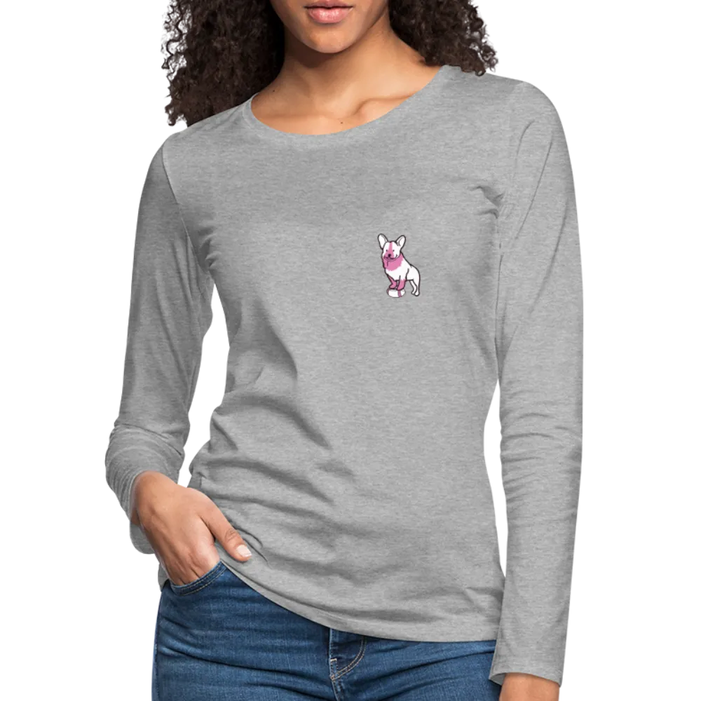 Pink Puppy Love Contoured Premium Long Sleeve T-Shirt