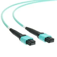 Plenum Fiber Optic Cable, MTP / MTP (MPO), Multimode OM4, Duplex, 12 Strand, 40/100 Gbps, 50/125, 10 meter (32.8 foot)