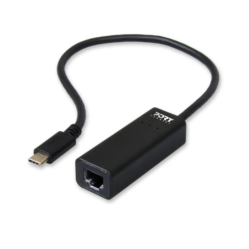 Port Usb Type-C To Rj45 5Gbps 30Cm Adapter - Black