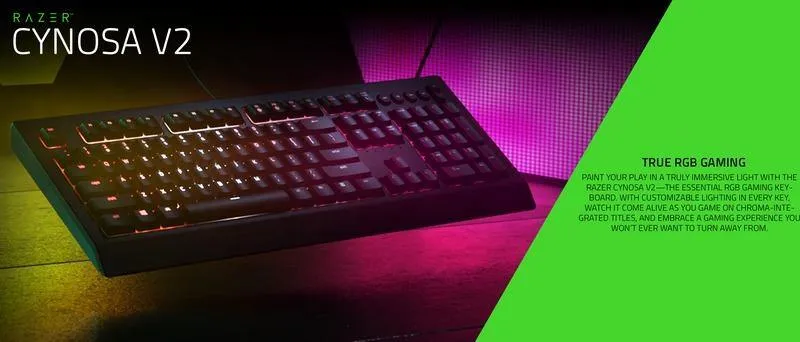 Razer Cynosa V2 Chroma RGB Membrane Gaming Keyboard