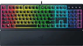 Razer Ornata V3 Gaming Keyboard Low Profile Mecha-Membrane Switcheswith Chroma RGB, Ergonomic Wrist Rest, Black