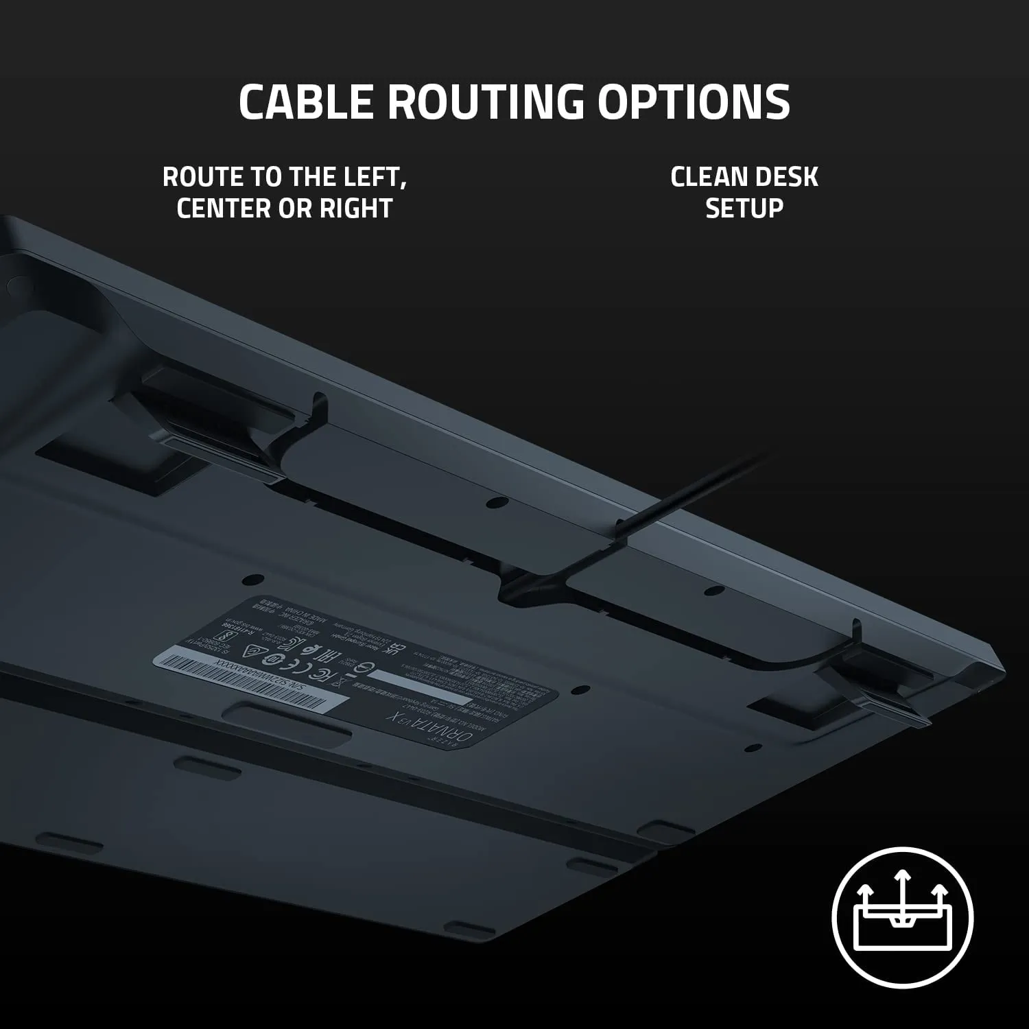 Razer Ornata V3 X Gaming Keyboard Low Profile with Chroma RGB, Hybrid Membrane Switch, Ergonomic Wirst Rest