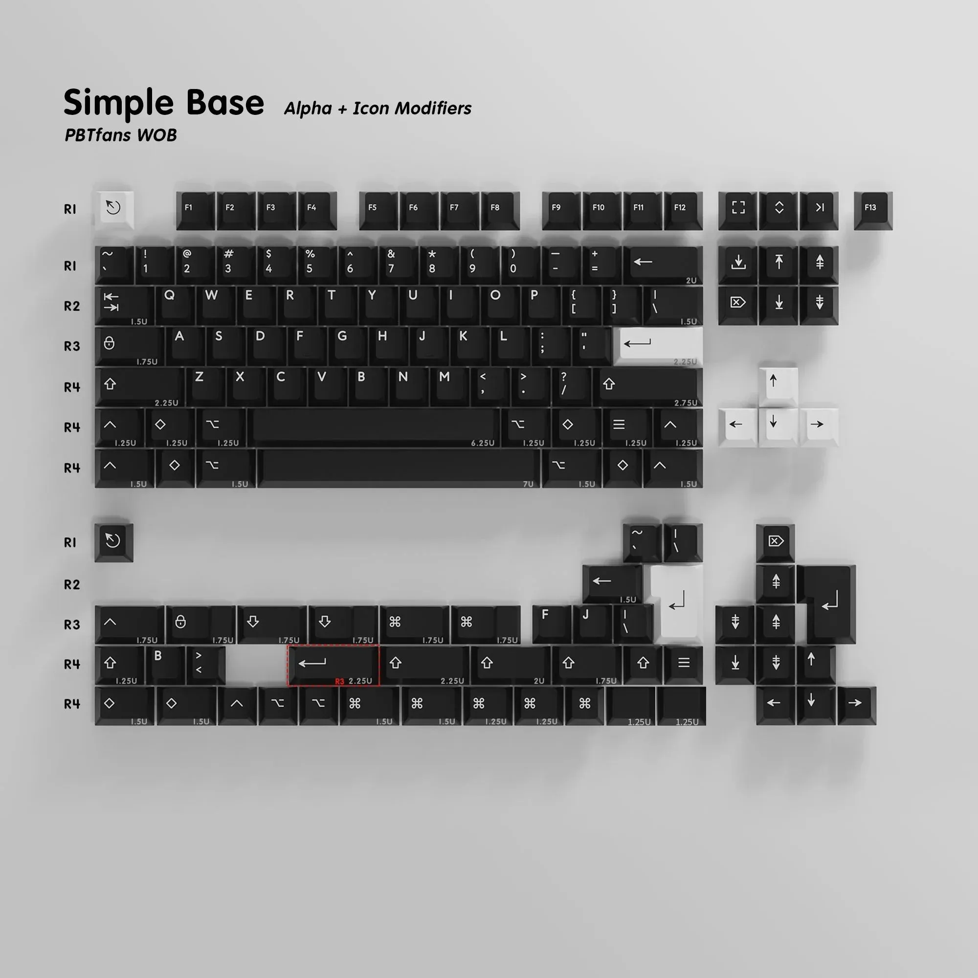 Ready to Use KBD8X MKIII Keyboard With PBTfans BOW/WOB Simple Base