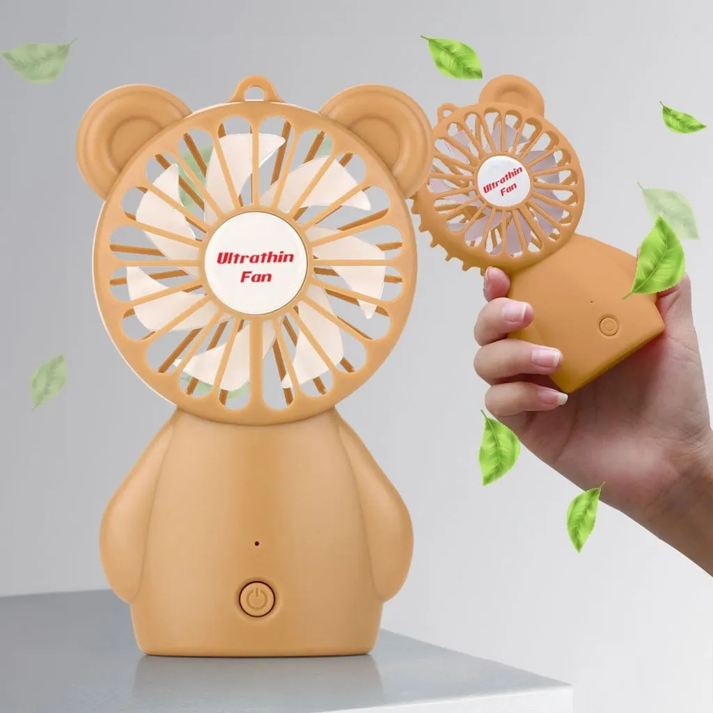 Rechargeable 3-Speed Handheld Fan Portable Slim - Gominimo