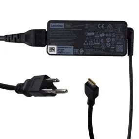 Replacement Lenovo 45W AC/DC USB-C Adapter Charger - Black (ADLX45YDC3D)