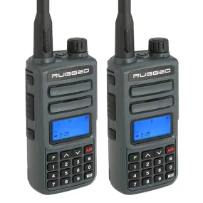 Rugged Radio GMR2 Plus GMRS and FRS Two Way Handheld Radios - 2 Pack