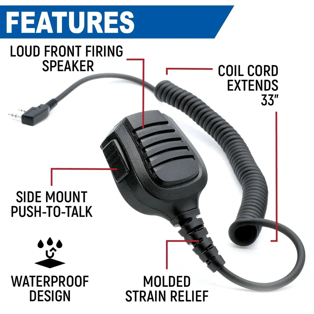 Rugged Radios BUNDLE - Rugged GMR2 GMRS and FRS Band Radio with Hand Mic