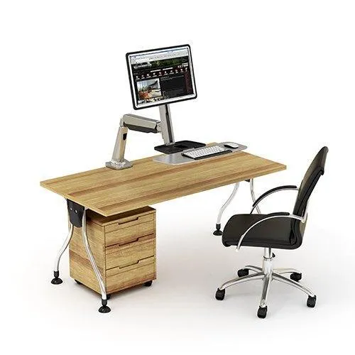 Sit Stand Workstation for Single Monitor and Keyboard - Height Adjustable Standing Desk Mount with Monitor Mount and Keyboard Tray RW-E1