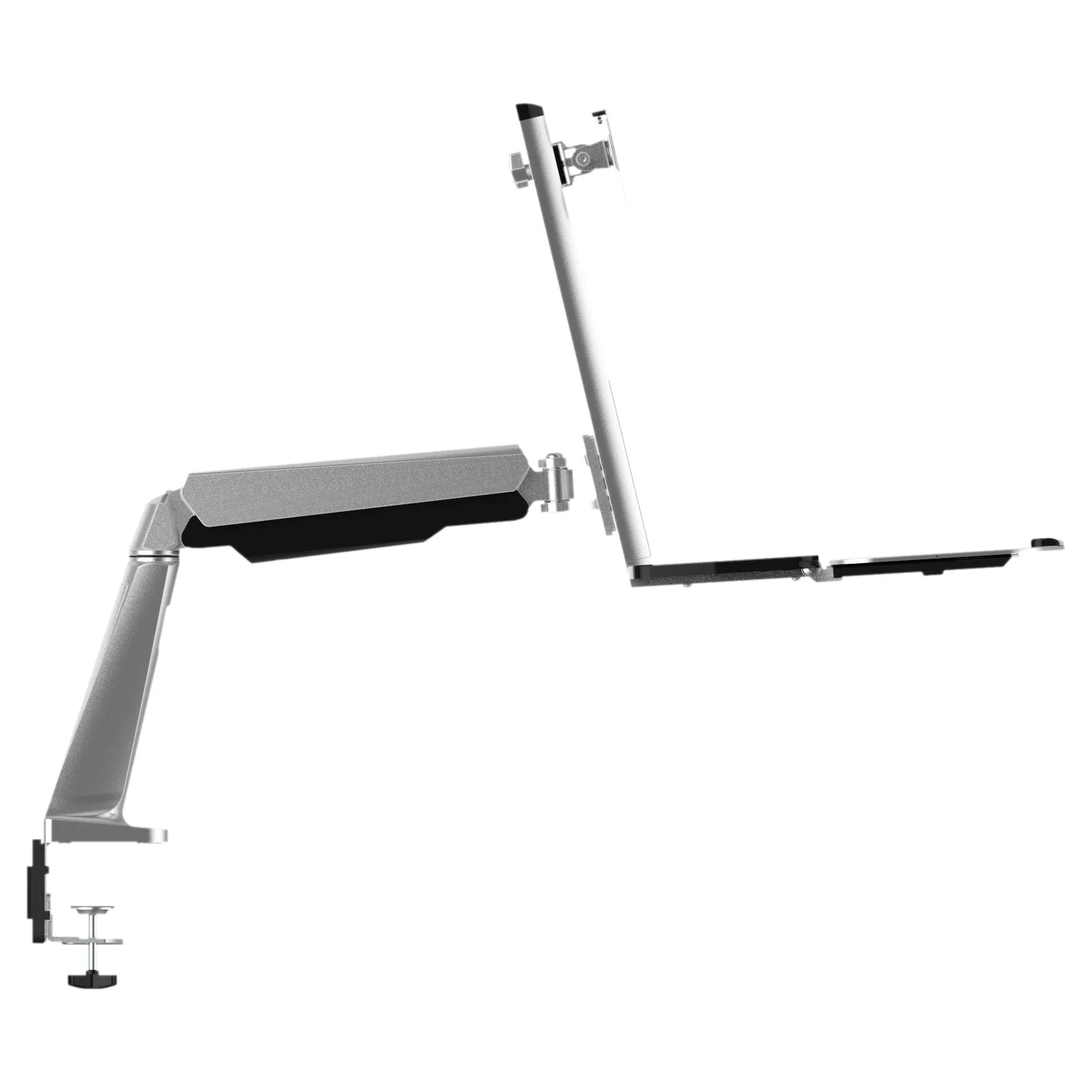 Sit Stand Workstation for Single Monitor and Keyboard - Height Adjustable Standing Desk Mount with Monitor Mount and Keyboard Tray RW-E1