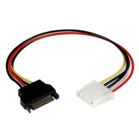 Startech.Com 12In Sata To Lp4 Power Cable Adapter F/M - Sata To Lp4 Power Adapter - Sata Female To Lp4 Male Power Cable