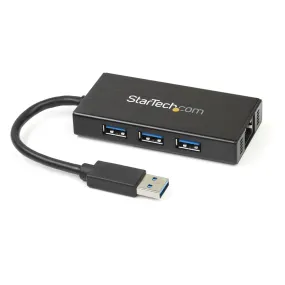 Startech.Com Usb 3.0 Hub With Gigabit Ethernet Adapter - 3 Port - Nic - Usb Network / Lan Adapter - Windows & Mac Compat