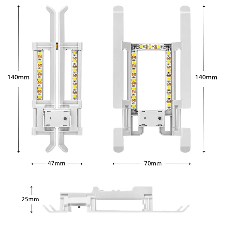 STARTRC 1109190 for DJI Mini 2 / Mavic Mini Foldable Quick Release Anti-collision Landing Gear Height Extender Holder with LED Night Indicator Light(Grey)