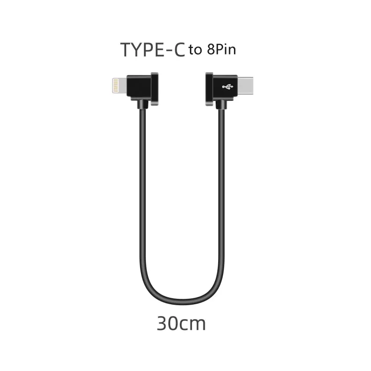 Sunnylife TY-X9304 Suitable For DJI Mavic Air 2S / DJI FPV Flight Glasses V2 / Mavic Mini2 / Osmo Pocket 2 Mobile Phone Tablet Cable 30cm Type-C to 8 Pin Cable