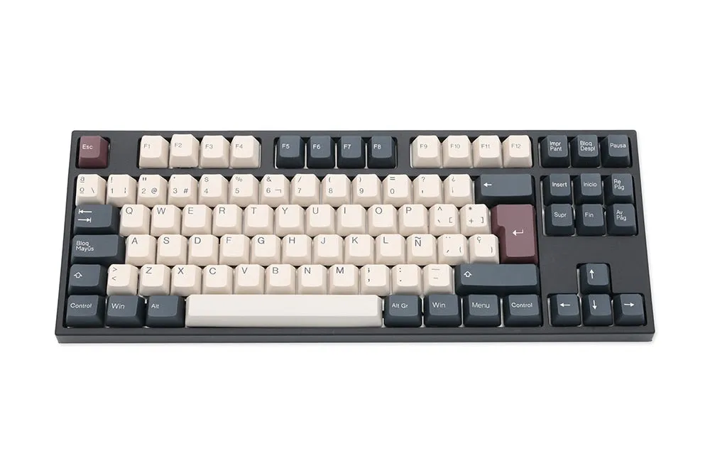 Taihao Cream Dim Grey Keycap ABS double shot keycaps ES Spanish for diy gaming mechanical keyboard oem profile