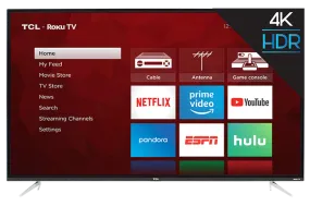 TCL 50" CLASS 4-SERIES 4K UHD HDR ROKU SMART TV (50S423)