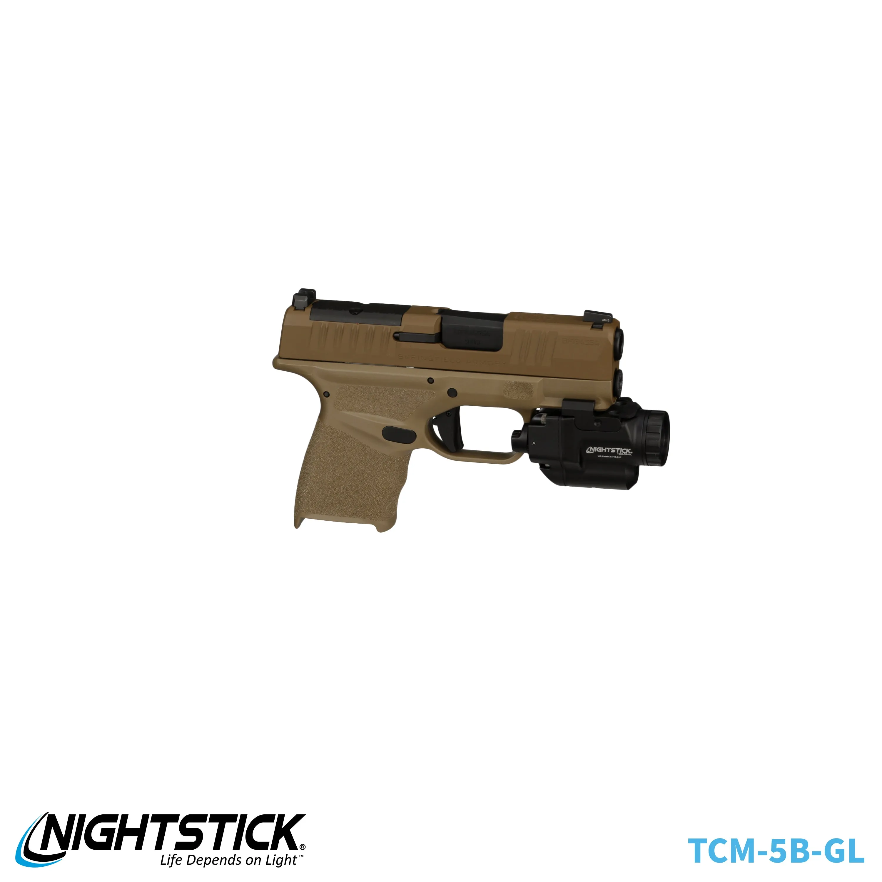 TCM-10F: Compact Weapon-Mounted Light - Flat Dark Earth