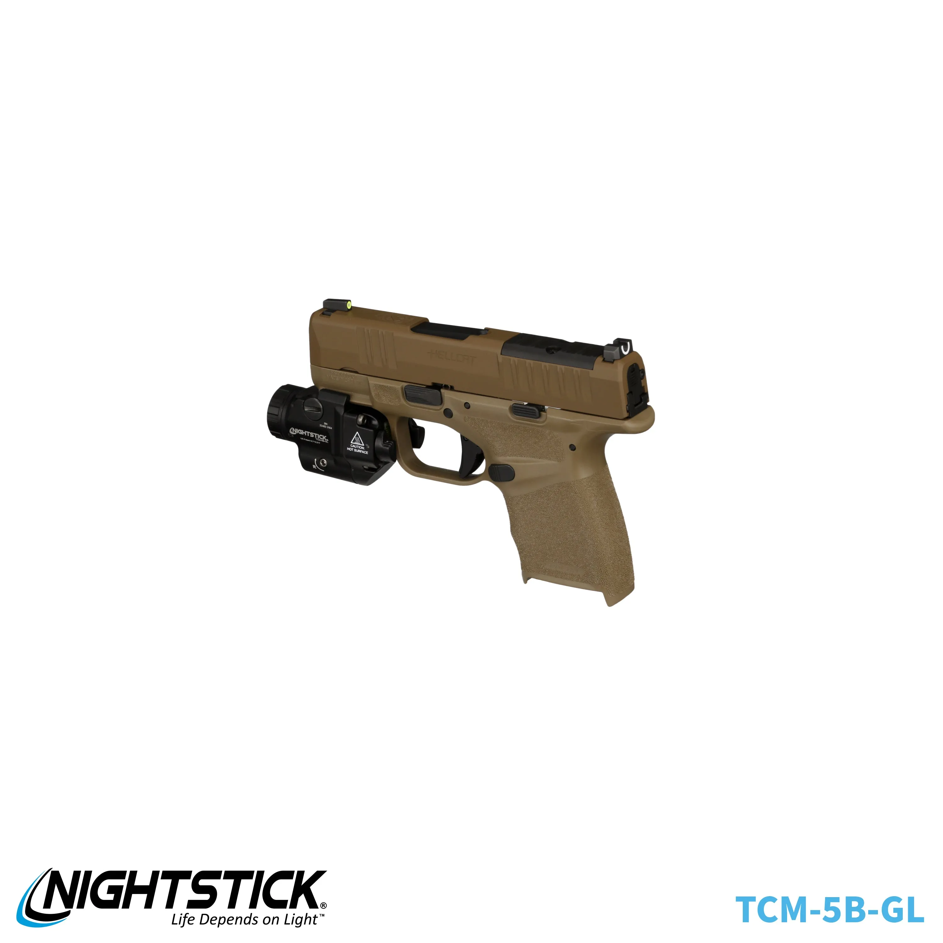 TCM-10F: Compact Weapon-Mounted Light - Flat Dark Earth