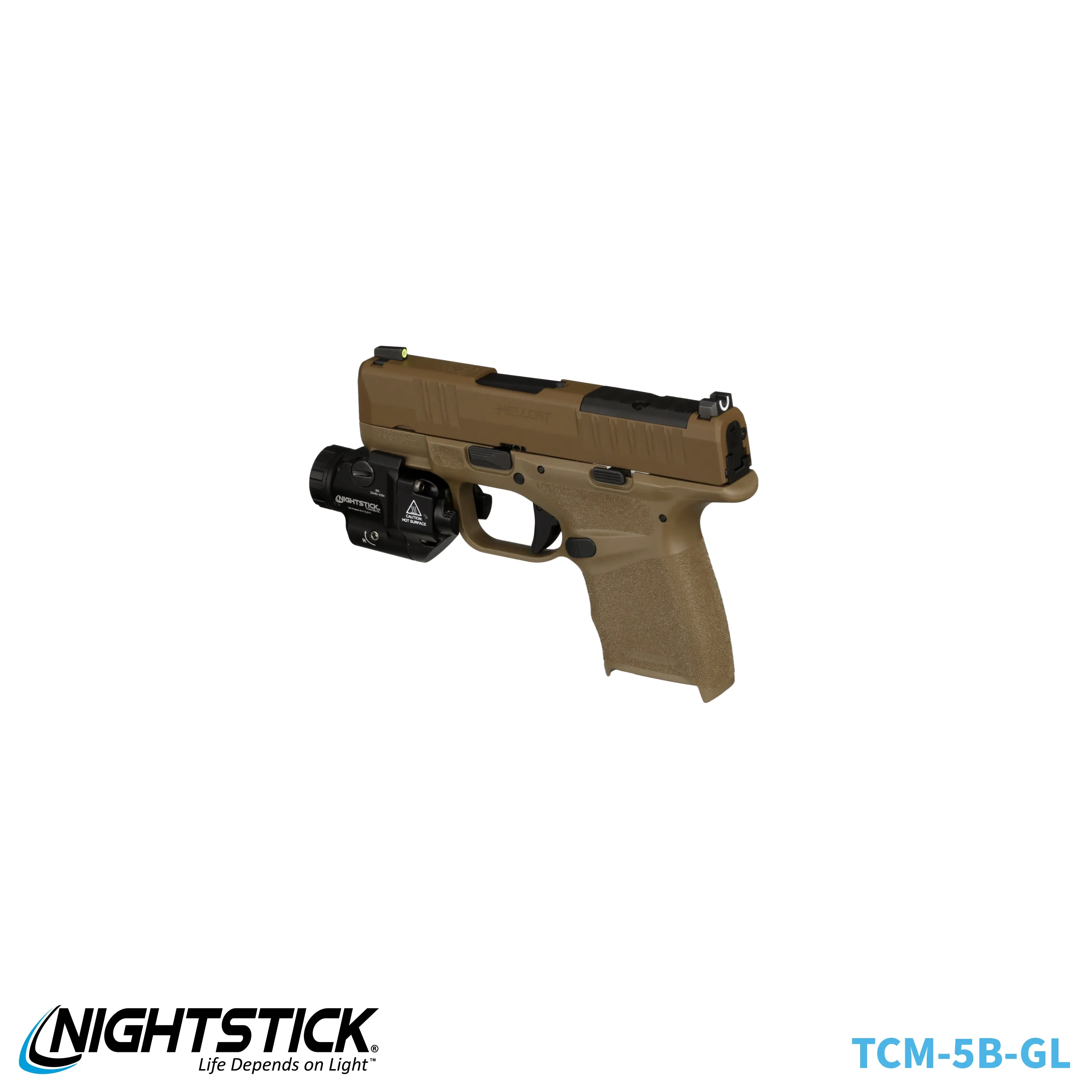 TCM-10F: Compact Weapon-Mounted Light - Flat Dark Earth