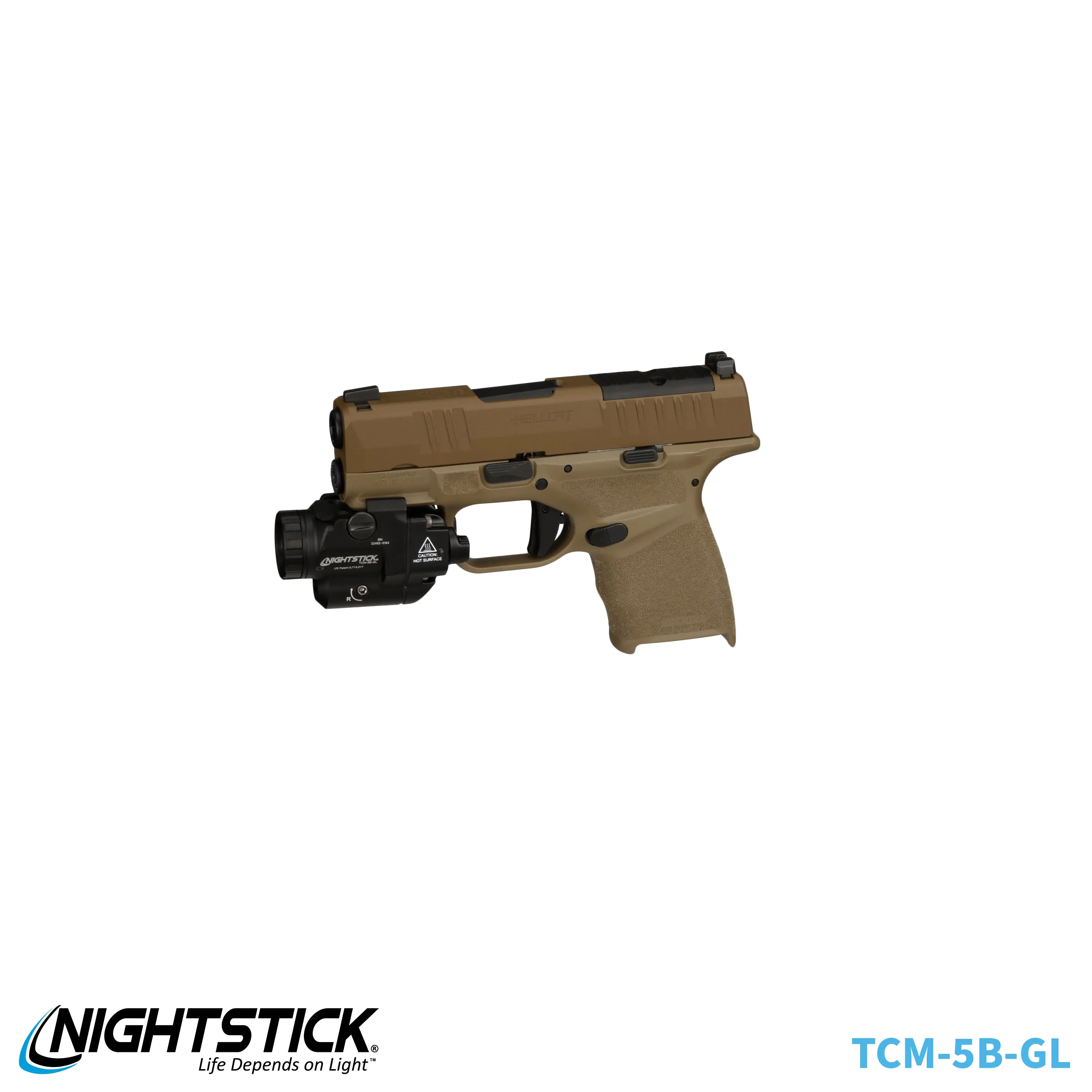 TCM-10F: Compact Weapon-Mounted Light - Flat Dark Earth