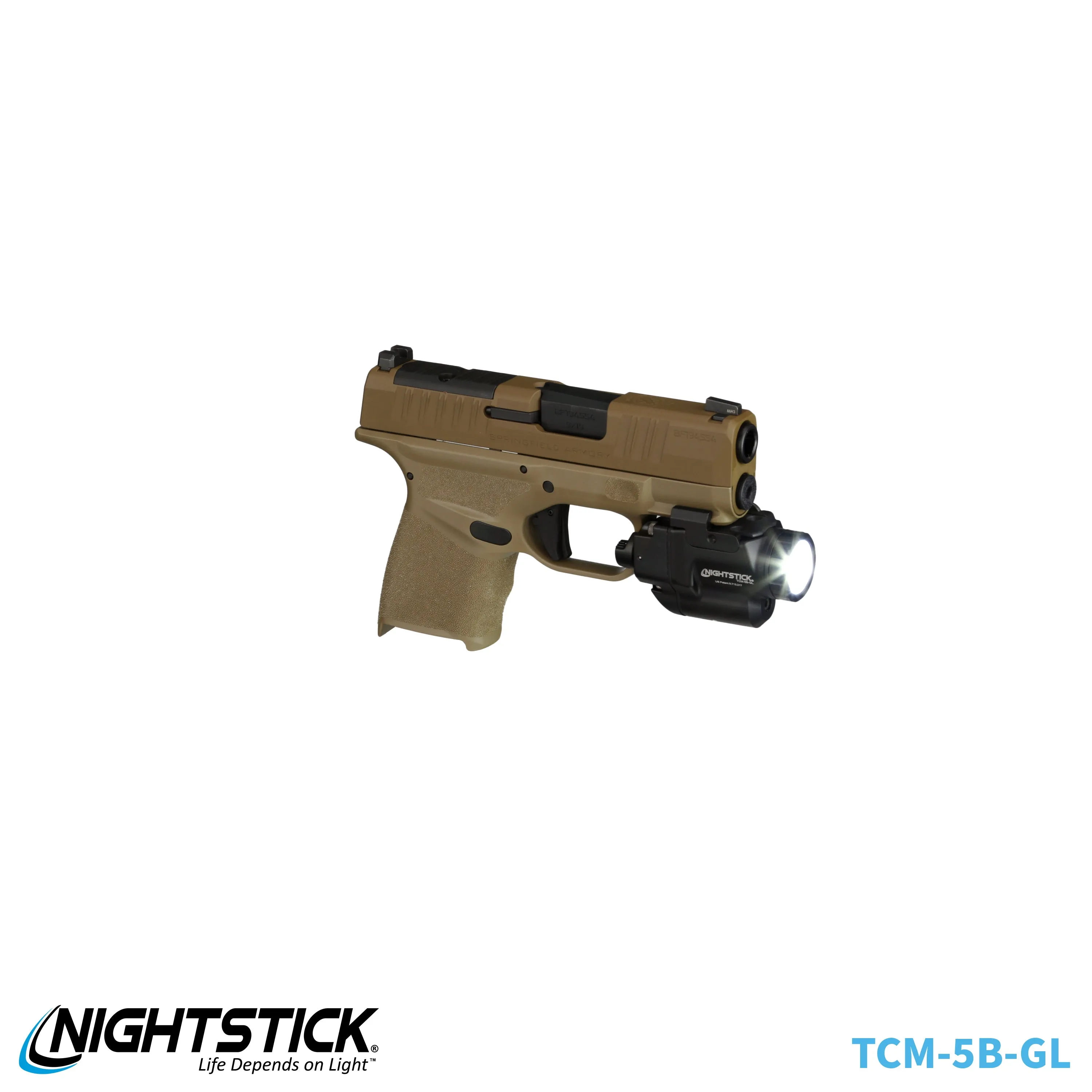 TCM-10F: Compact Weapon-Mounted Light - Flat Dark Earth