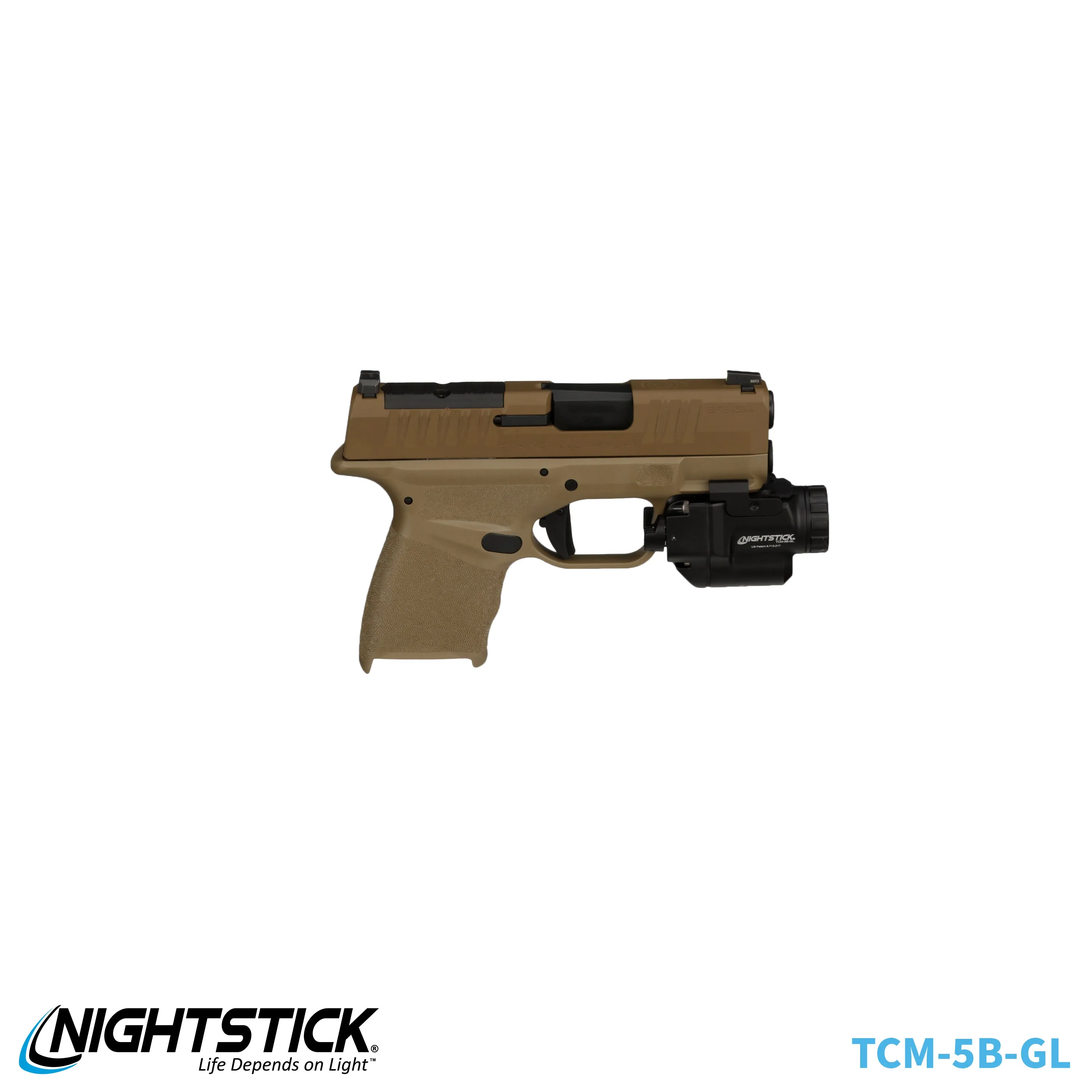 TCM-10F: Compact Weapon-Mounted Light - Flat Dark Earth