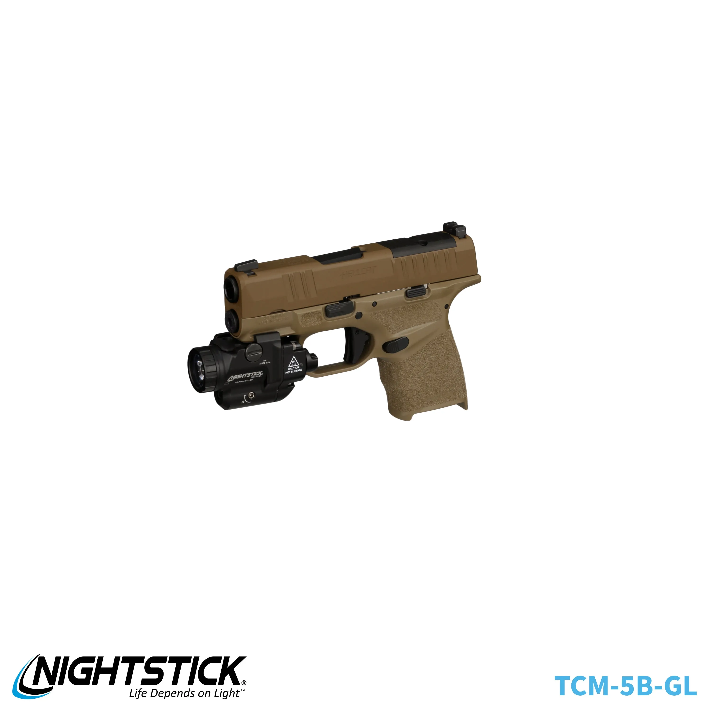 TCM-10F: Compact Weapon-Mounted Light - Flat Dark Earth