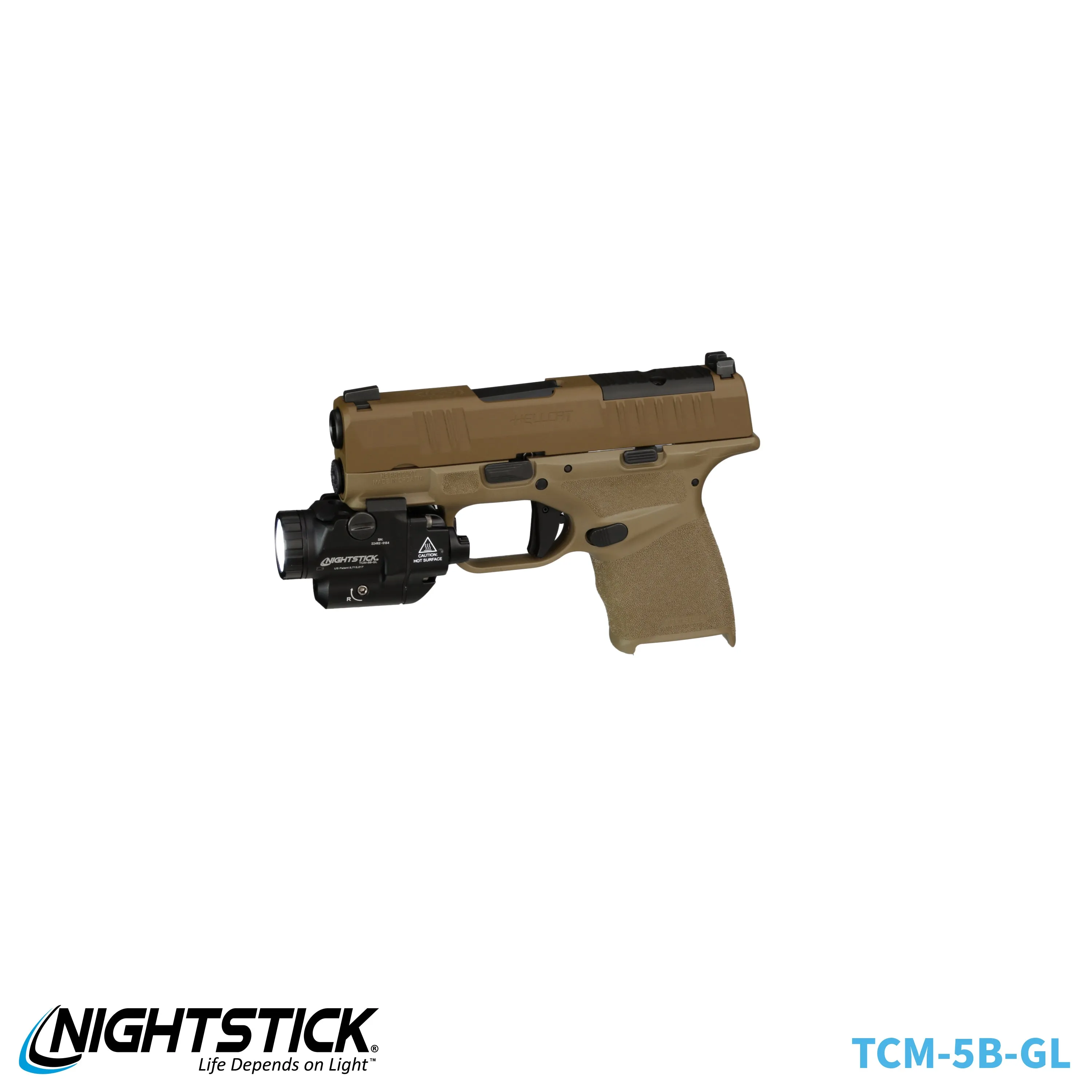 TCM-10F: Compact Weapon-Mounted Light - Flat Dark Earth