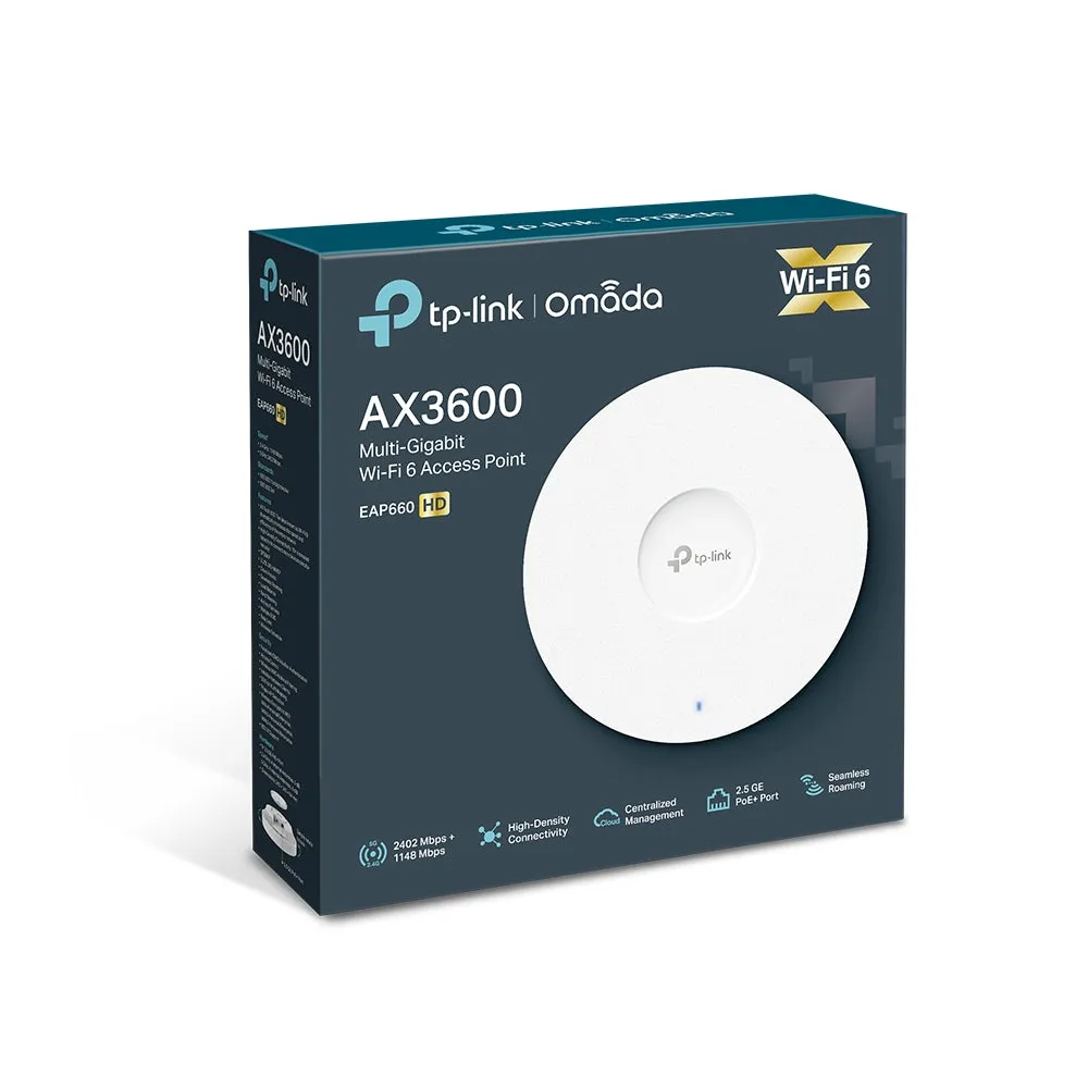 Tp-Link Eap660 Hd Ax3600 Wireless Dual Band Multi-Gigabit Ceiling Mount Access Point - Wireless Access Point