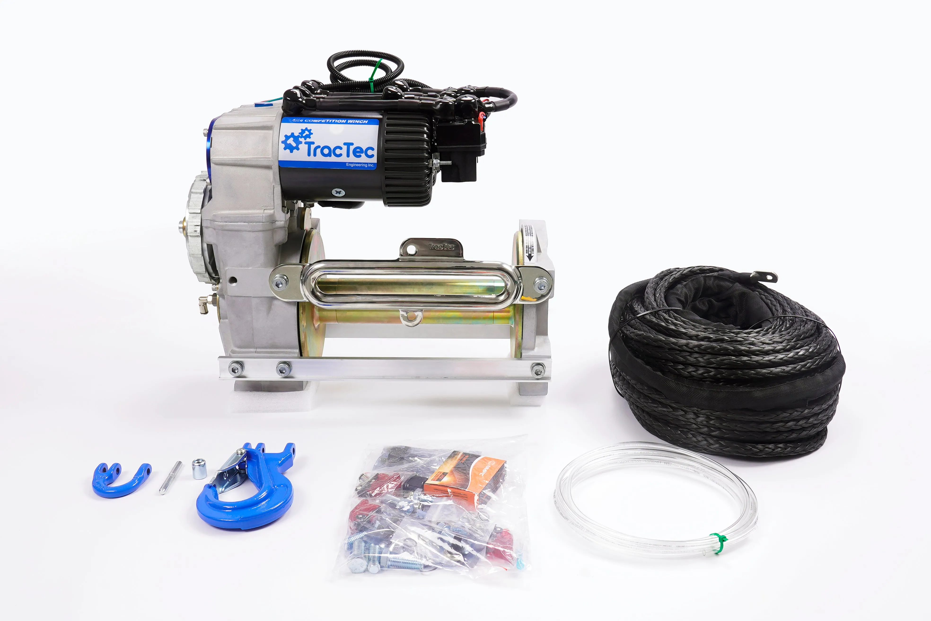 Trac-Tec Comp Spec High Mount Winch Dual Motor 14000lb line pull  30% faster kit