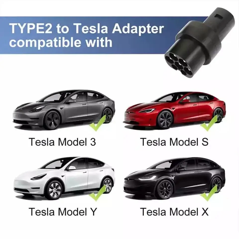 TYPE 2 to Tesla TPC charger adapter | 500V | 200A