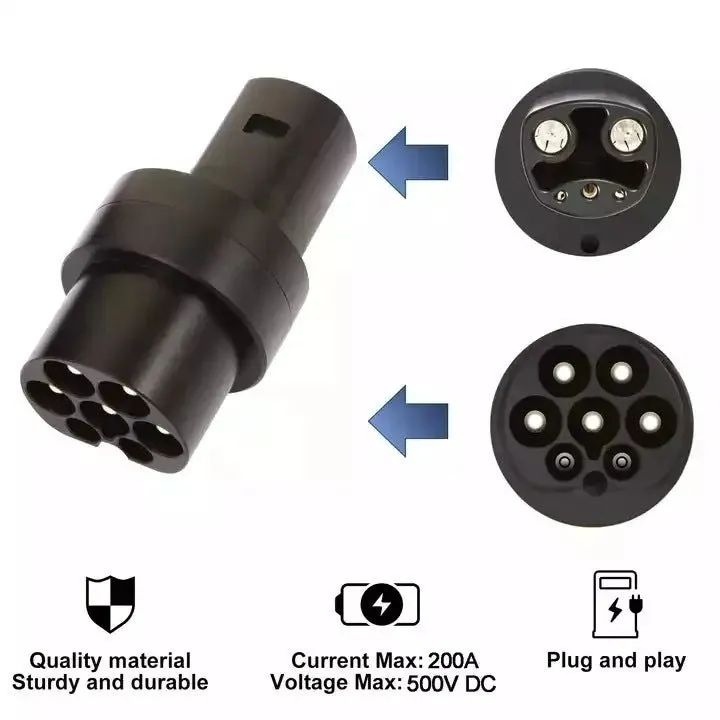 TYPE 2 to Tesla TPC charger adapter | 500V | 200A