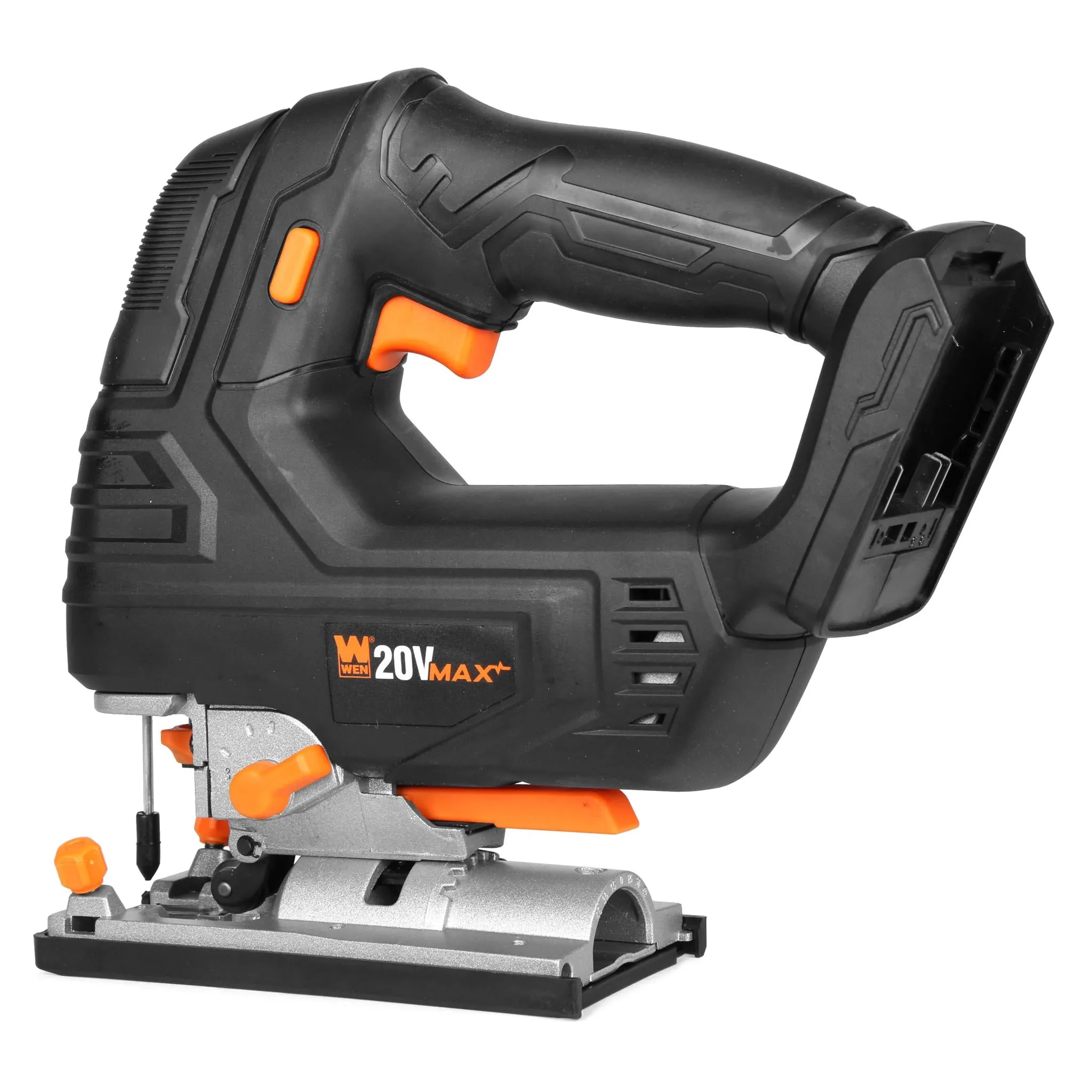 WEN 20667 20V Max Cordless Brushless Jigsaw with 4.0 Ah Lithium Ion Battery and Charger