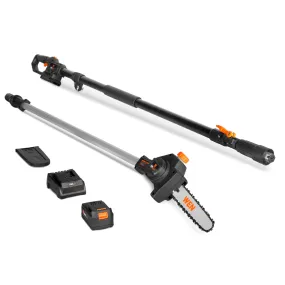 WEN 20759 20V Max Cordless Brushless 8 Inch Pole Saw with 4.0Ah Battery and Charger